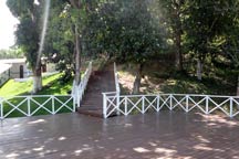 Escada para acesso ao deck